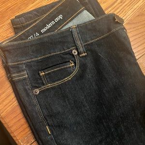 Loft dark wash modern crop